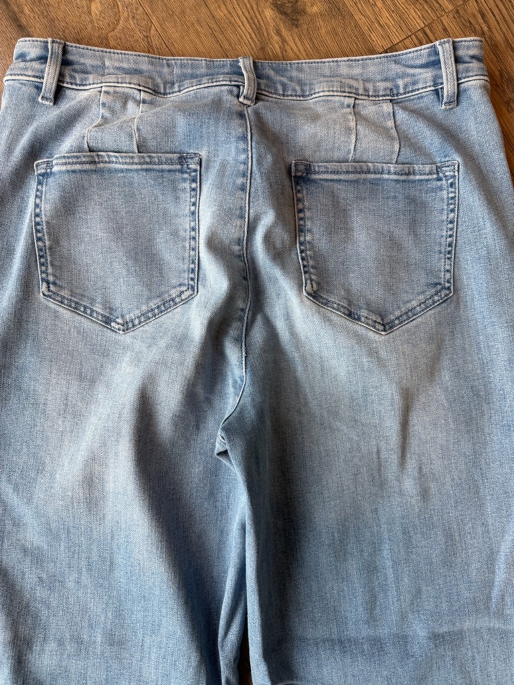 J. Jill Denim High-Rise Wide Leg Women's 12 Light Wash Comfort Preppy Stretchy - Picture 9 of 16